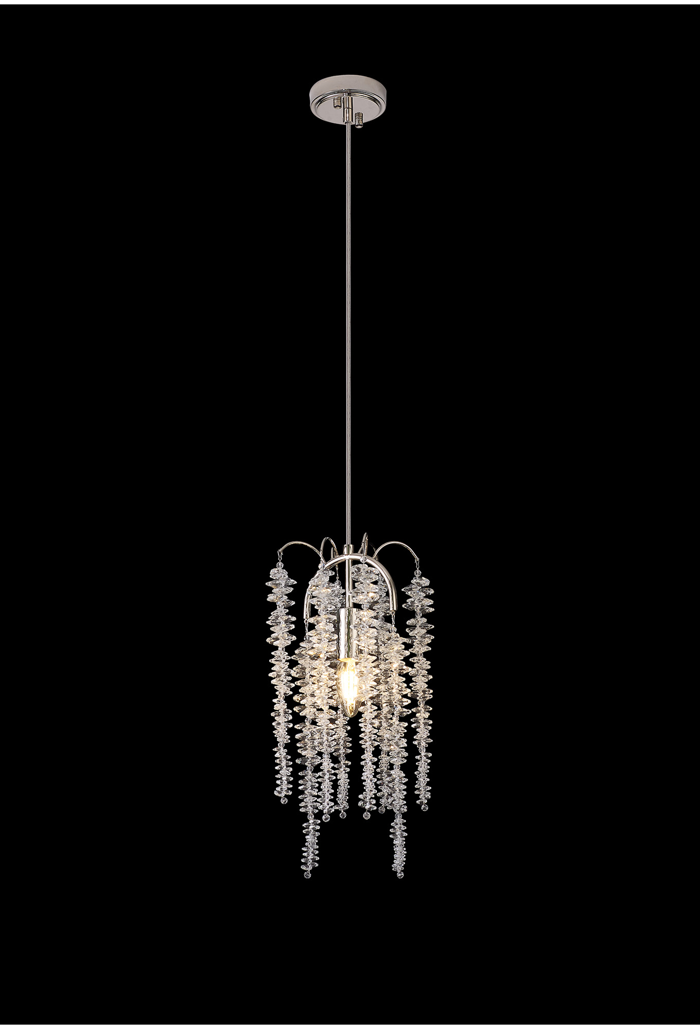 IL32906  Wisteria Pendant 1 Light Polished Nickel